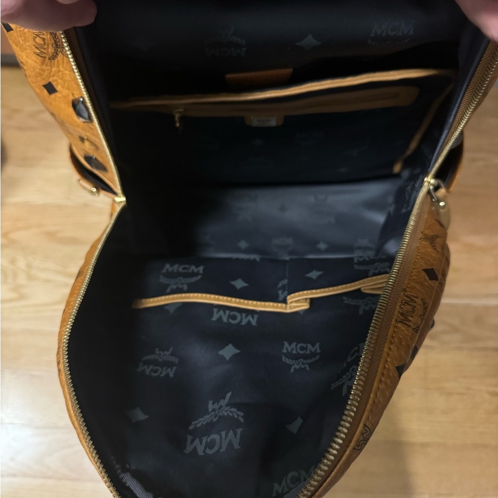 MCM Backpack in Brown and Gold - Picture 11 of 15